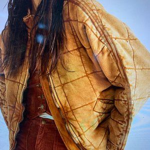 NWT FREE PEOPLE DOLMAN QUILTED KNIT JACKET